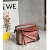 Loewe Puzzle Mini Bag In Purple/Caramel/Blossom Calfskin 782