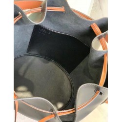 Loewe Medium Balloon Bucket Bag In Black/Tan Calfskin 847