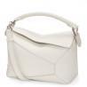 Loewe Puzzle Small Bag in White Grained Leather 403