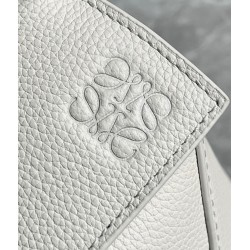 Loewe Puzzle Small Bag in White Grained Leather 403