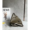 Loewe Medium Puzzle Fold Tote Bag in Dark Green Calfskin 435