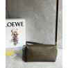 Loewe Medium Puzzle Fold Tote Bag in Dark Green Calfskin 435