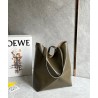 Loewe Medium Puzzle Fold Tote Bag in Dark Green Calfskin 435