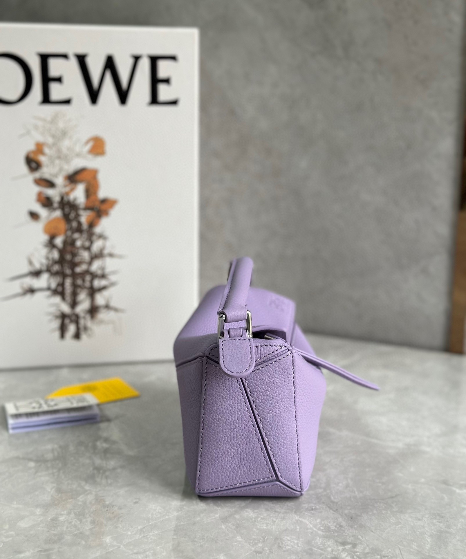 Loewe Puzzle Mini Bag In Lilas Grained Calfskin  476
