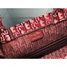 Dior Large Book Tote In Bordeaux Oblique Embroidered Velvet 701