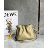 Loewe Mini Flamenco Clutch Bag In Clay Green Calfskin 088