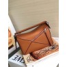 Loewe Small Puzzle Bag In Brown Calfskin Leather 143