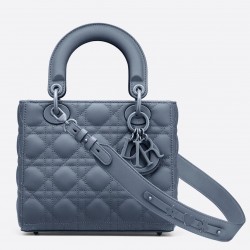 Dior Lady Dior My ABCDior Bag In Blue Ultramatte Calfskin 466