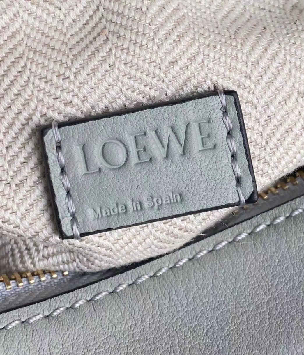 Loewe Puzzle Mini Bag In Grey/Cream/White Calfskin 205