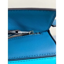 Loewe Small Puzzle Bag In Lagoon/Black/Blue Calfskin 292