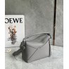 Loewe Puzzle Small Bag In Pearl Grey Grained Leather 938