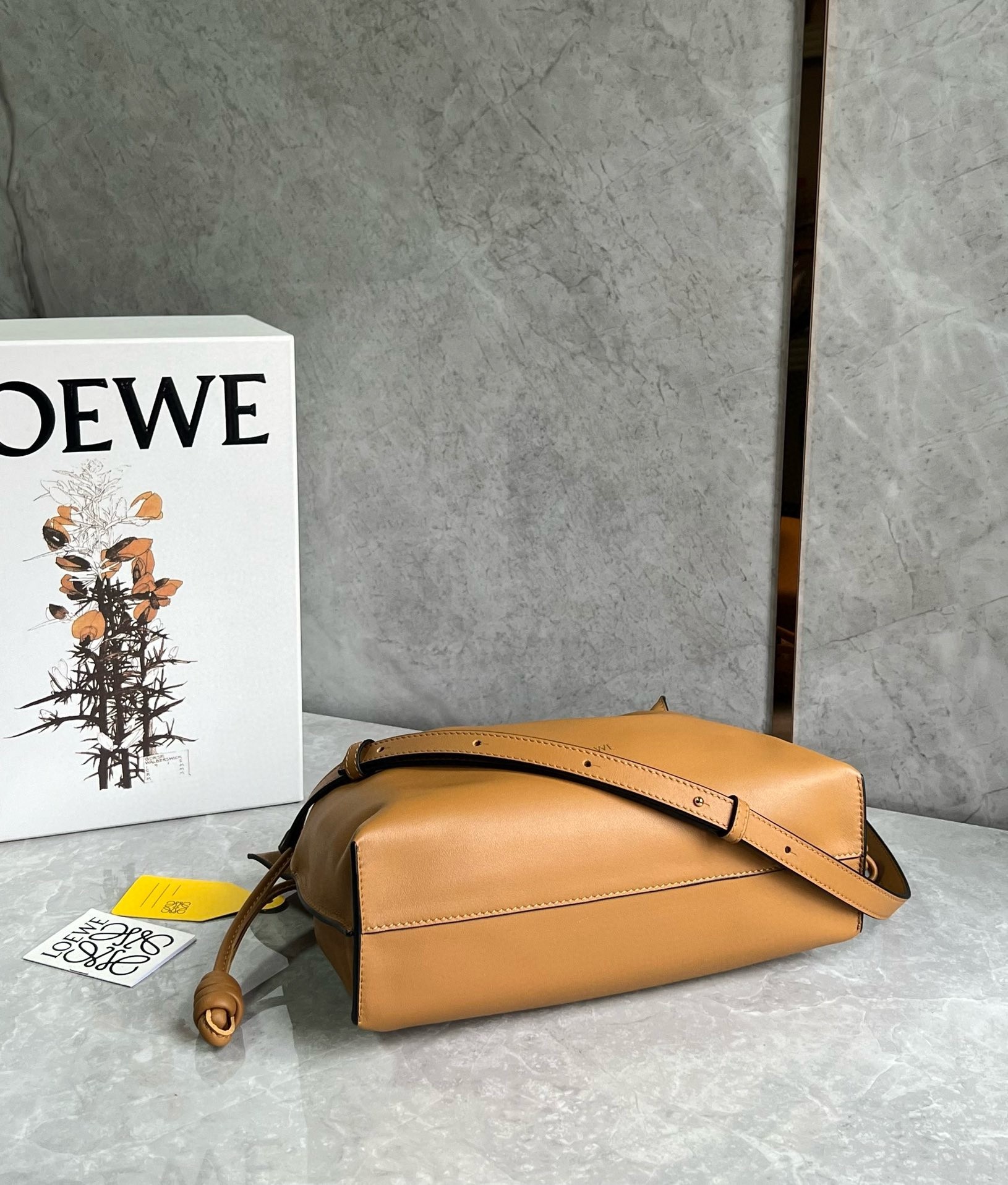 Loewe Flamenco Clutch Bag in Warm Desert Nappa Calfskin 965