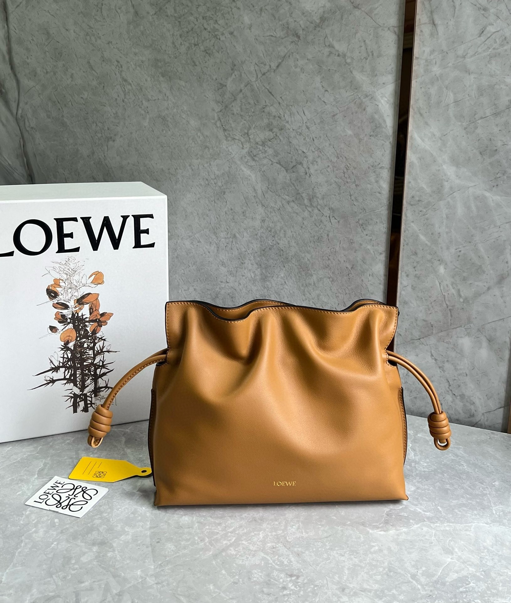 Loewe Flamenco Clutch Bag in Warm Desert Nappa Calfskin 965