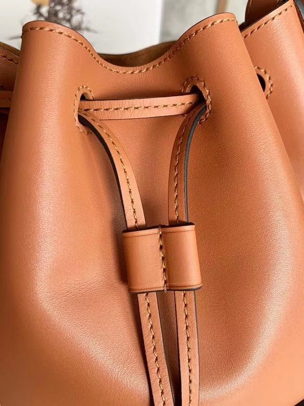 Loewe Small Balloon Bucket Bag In Camel Calfskin 611