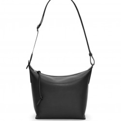 Loewe Cubi Small Bag in Black Calfskin and Jacquard 093