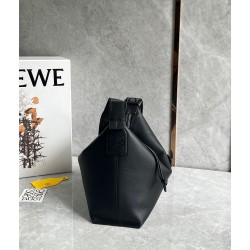 Loewe Cubi Small Bag in Black Calfskin and Jacquard 093