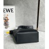 Loewe Cubi Small Bag in Black Calfskin and Jacquard 093