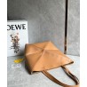 Loewe Medium Puzzle Fold Tote Bag in Tan Calfskin 132