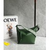 Loewe Cubi Small Bag in Green Calfskin and Jacquard  181