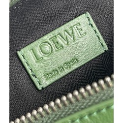 Loewe Cubi Small Bag in Green Calfskin and Jacquard  181