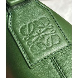 Loewe Cubi Small Bag in Green Calfskin and Jacquard  181