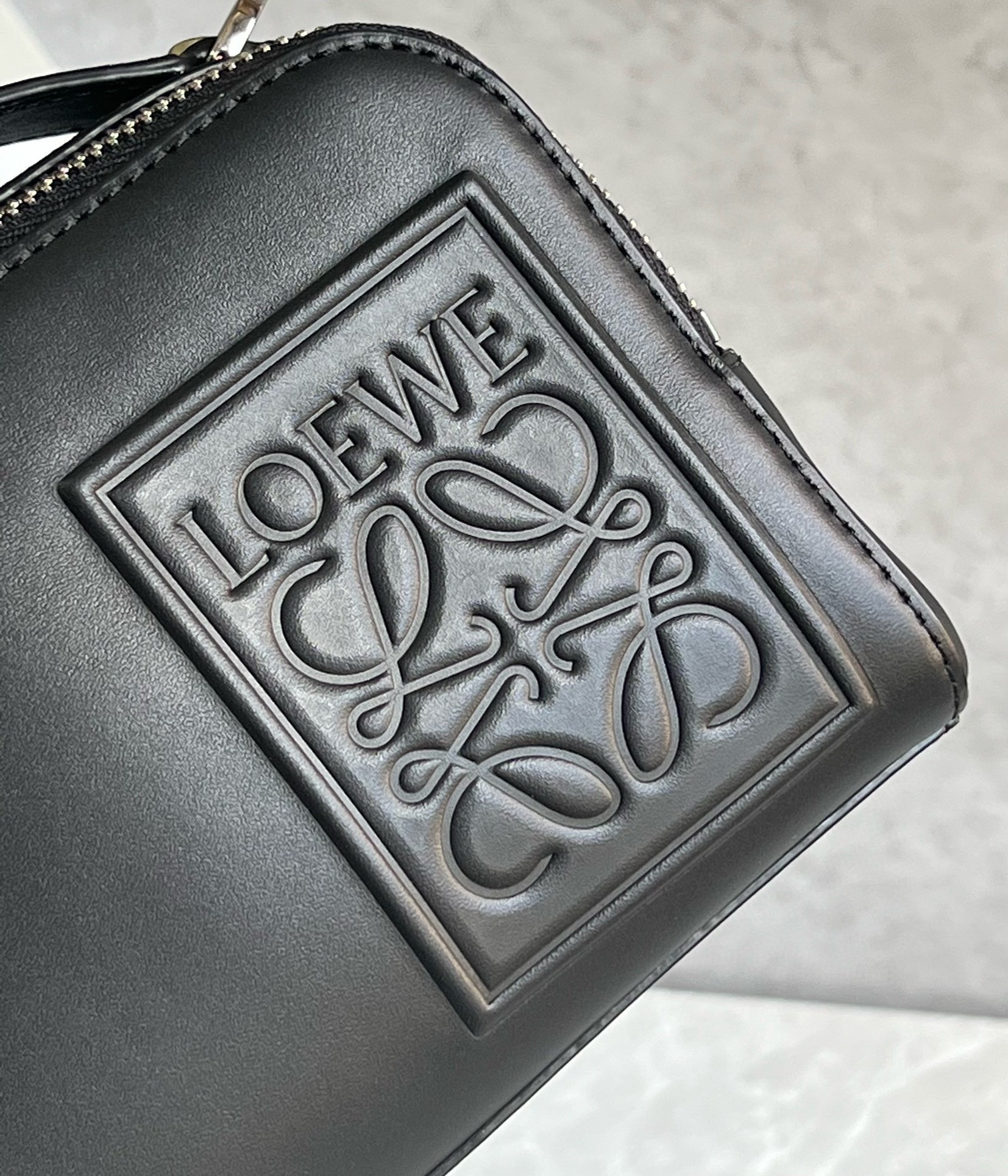 Loewe Mini Camera Crossbody Bag in Black Calfskin 231