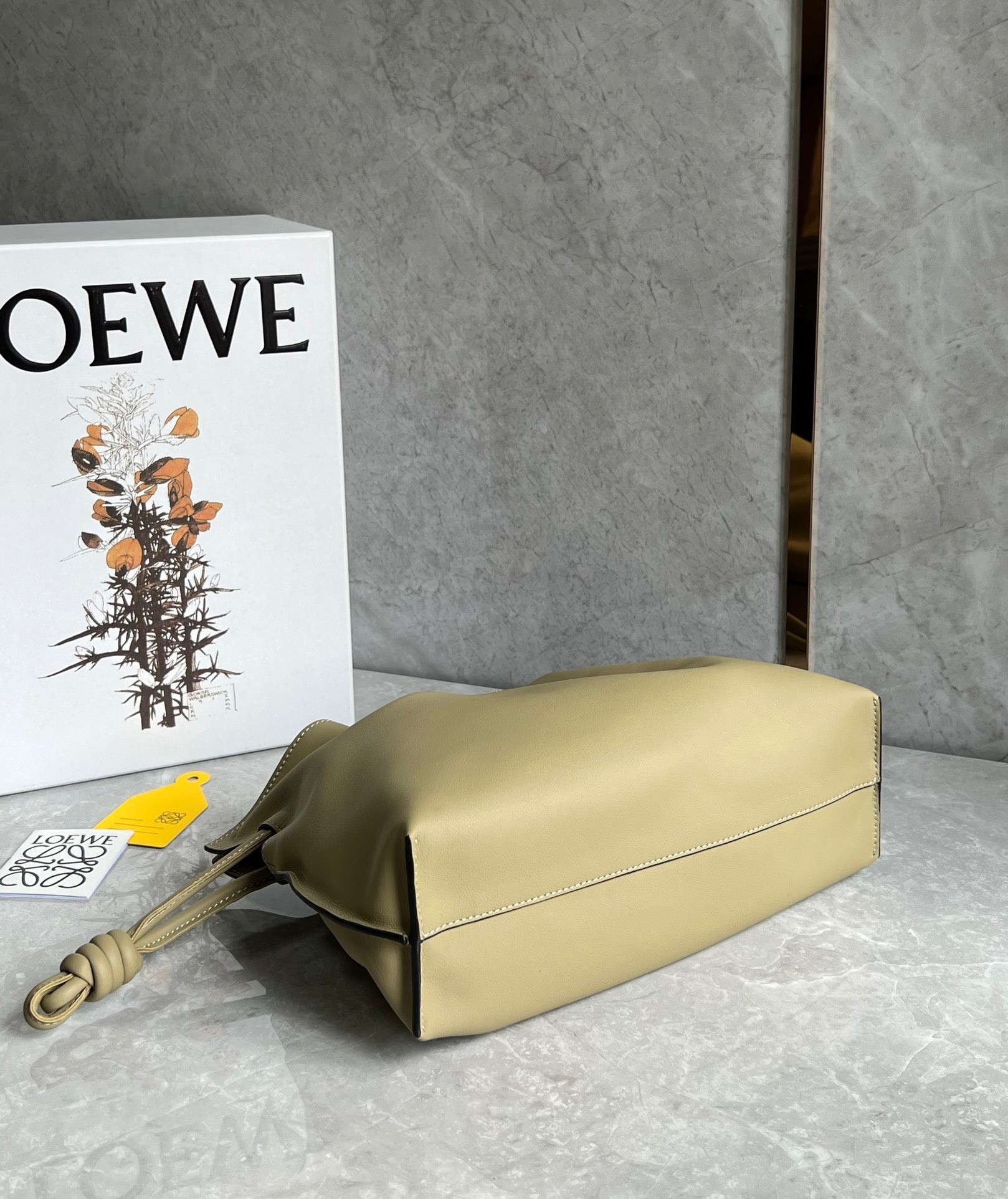 Loewe Flamenco Clutch Bag In Clay Green Calfskin 268