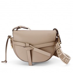 Loewe Gate Small Bag In Sand Calfskin and Jacquard 294