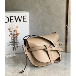 Loewe Gate Small Bag In Sand Calfskin and Jacquard 294