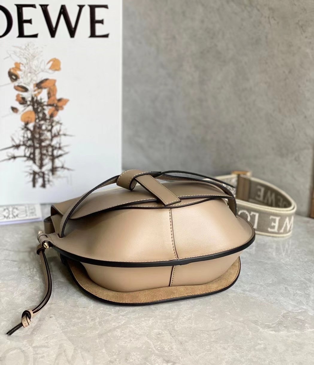 Loewe Gate Small Bag In Sand Calfskin and Jacquard 294