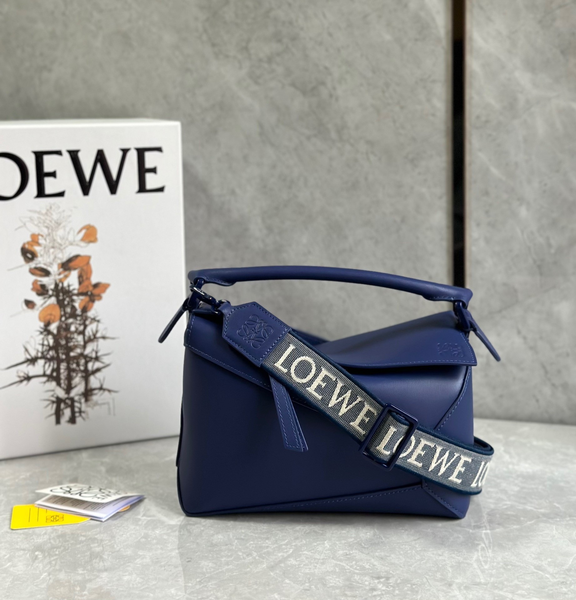 Loewe Puzzle Edge Small Bag In Deep Purple Satin Calfskin 313