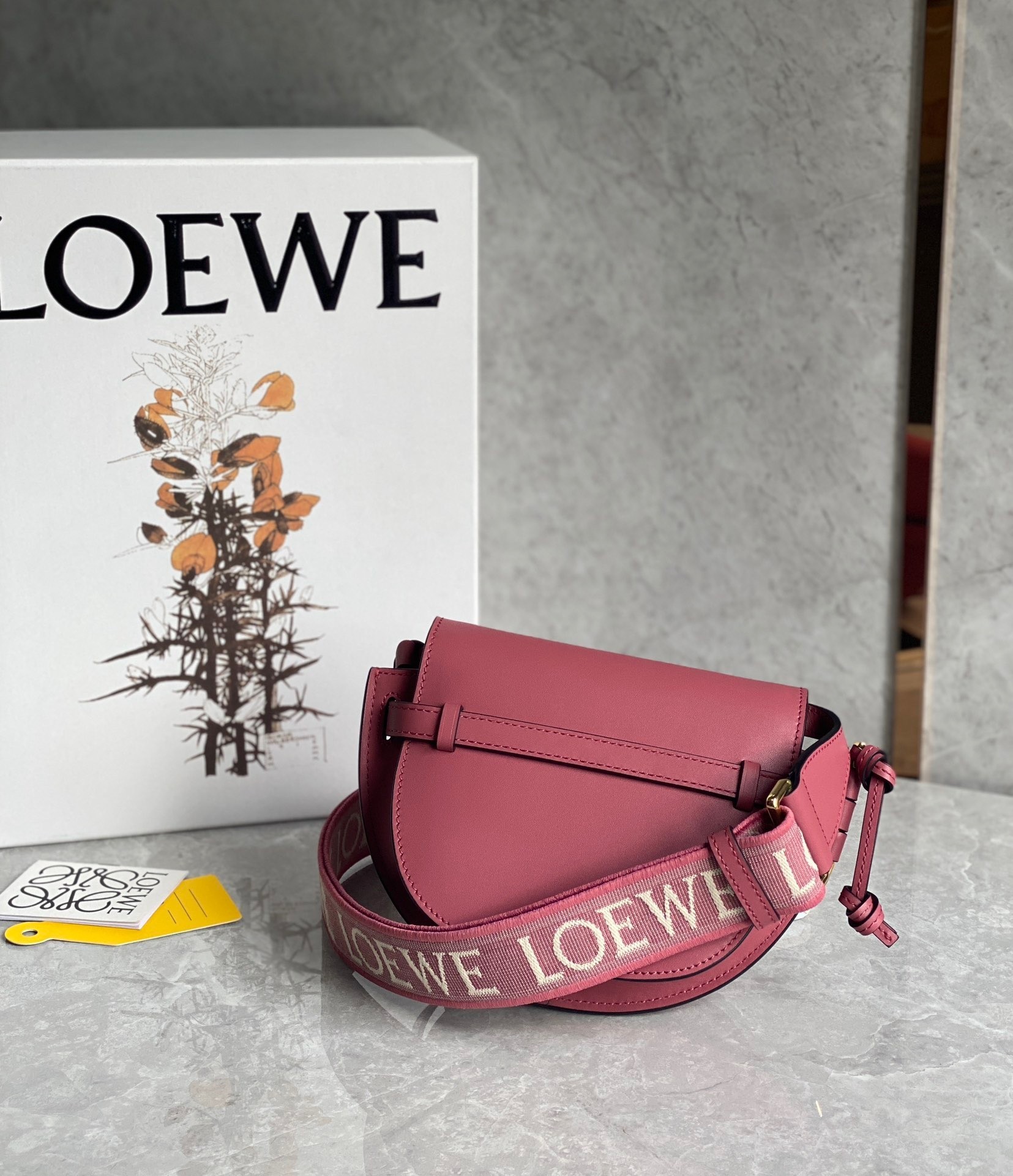 Loewe Mini Gate Dual Bag In Plumrose Calfskin 429