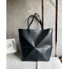 Loewe Large Puzzle Fold Tote Bag in Black Calfskin 464