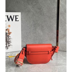 Loewe Gate Dual Mini Bag in Sunrise Orange Calfskin 518