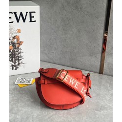 Loewe Gate Dual Mini Bag in Sunrise Orange Calfskin 518