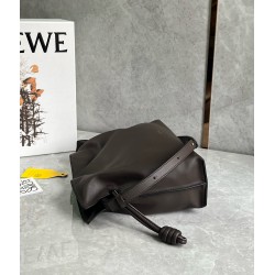 Loewe Flamenco Clutch Bag in Chocolate Nappa Calfskin 548