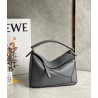 Loewe Puzzle Small Bag In Asphalt Grey Grained Leather 587