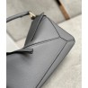 Loewe Puzzle Small Bag In Asphalt Grey Grained Leather 587