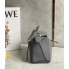 Loewe Puzzle Small Bag In Asphalt Grey Grained Leather 587