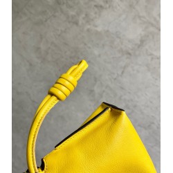 Loewe Flamenco Nano Clutch In Yellow Nappa Leather 607