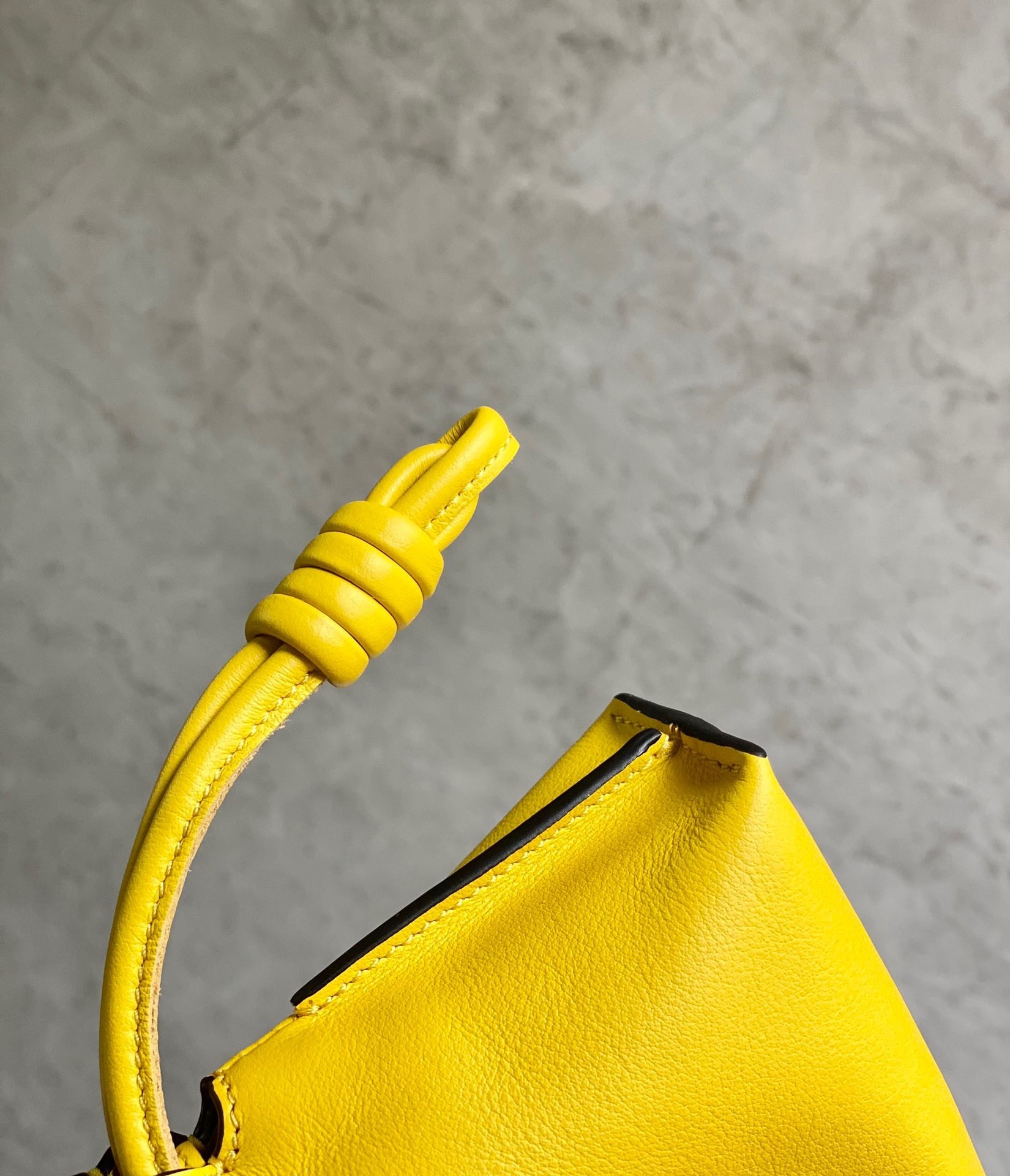 Loewe Flamenco Nano Clutch In Yellow Nappa Leather 607