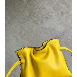 Loewe Flamenco Nano Clutch In Yellow Nappa Leather 607