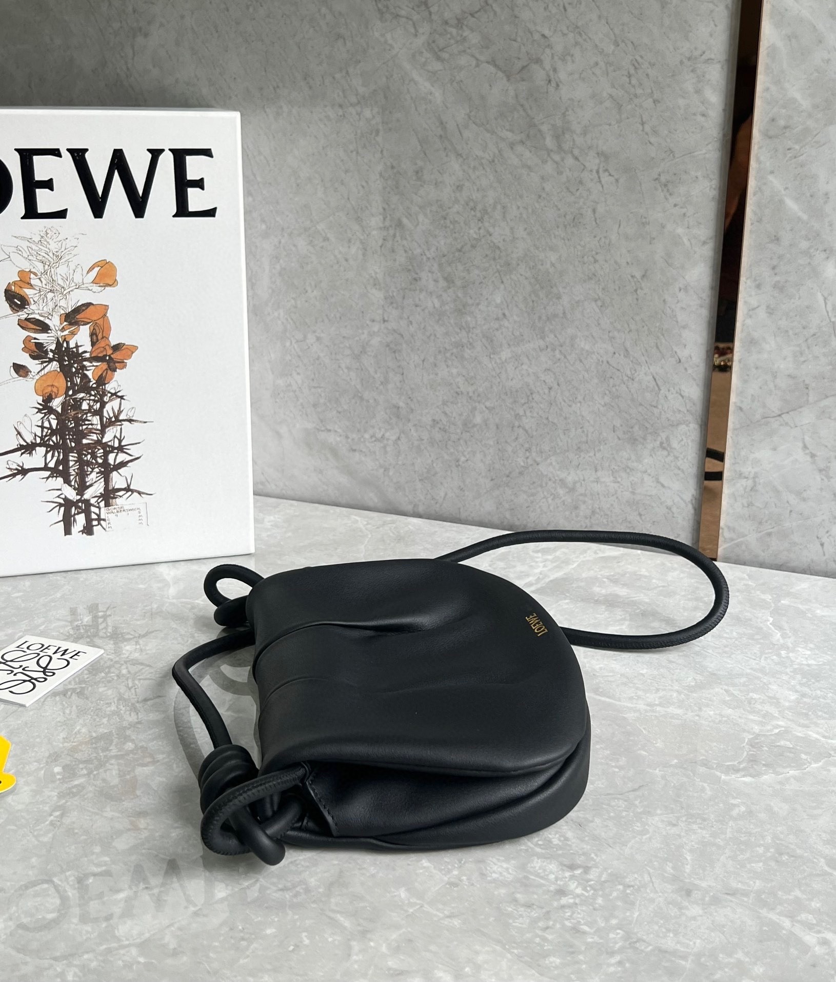 Loewe Paseo Satchel Bag in Black Nappa Leather 645