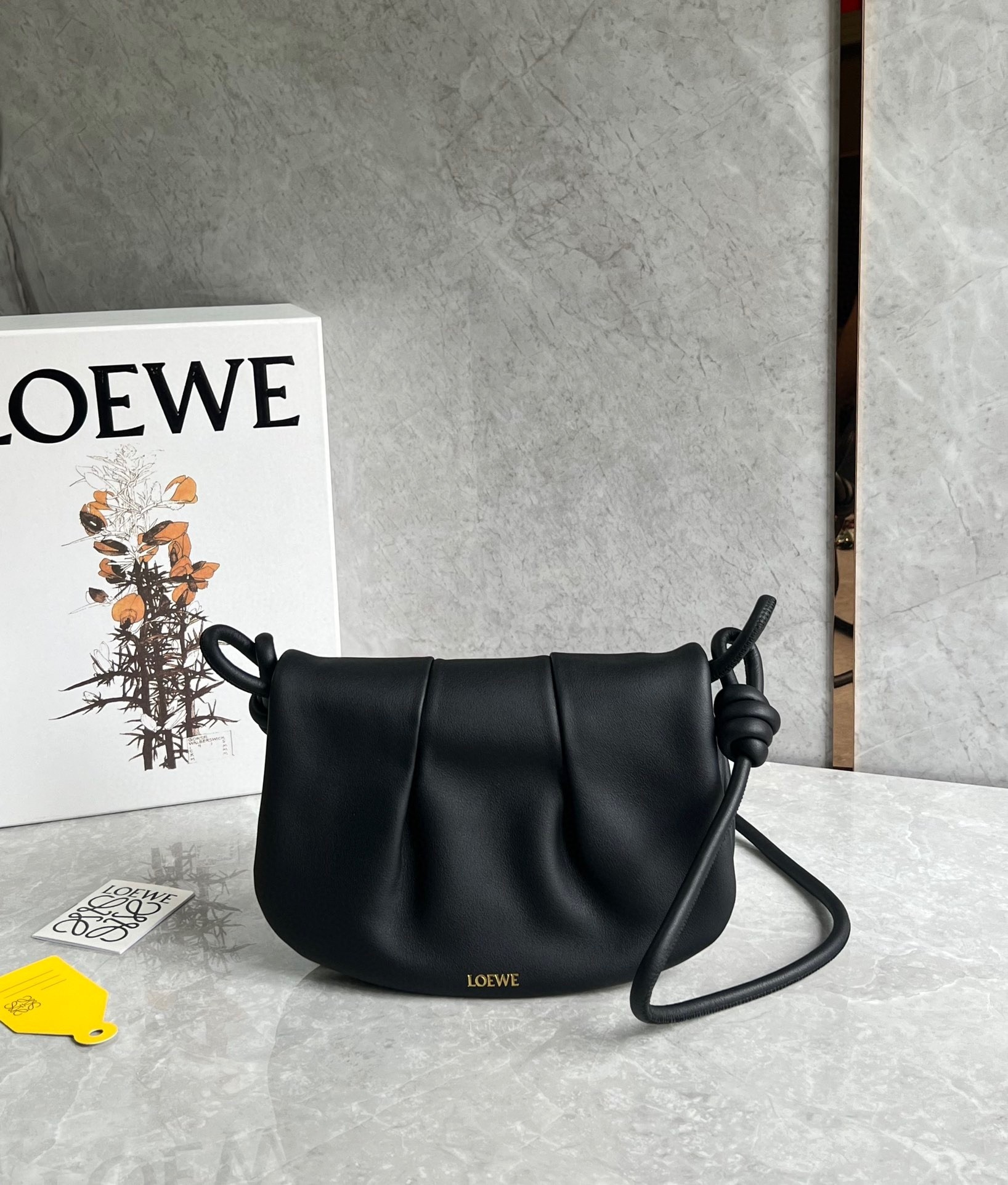 Loewe Paseo Satchel Bag in Black Nappa Leather 645