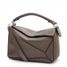 Loewe Small Puzzle Bag In Dark Taupe Grained Calfskin 686