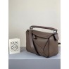 Loewe Small Puzzle Bag In Dark Taupe Grained Calfskin 686