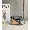 Loewe Puzzle Mini Bag In Asphalt Grey/Nude/Green Calfskin 744