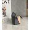 Loewe Puzzle Mini Bag In Asphalt Grey/Nude/Green Calfskin 744