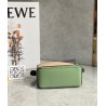 Loewe Puzzle Mini Bag In Asphalt Grey/Nude/Green Calfskin 744