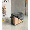 Loewe Puzzle Mini Bag In Asphalt Grey/Nude/Green Calfskin 744